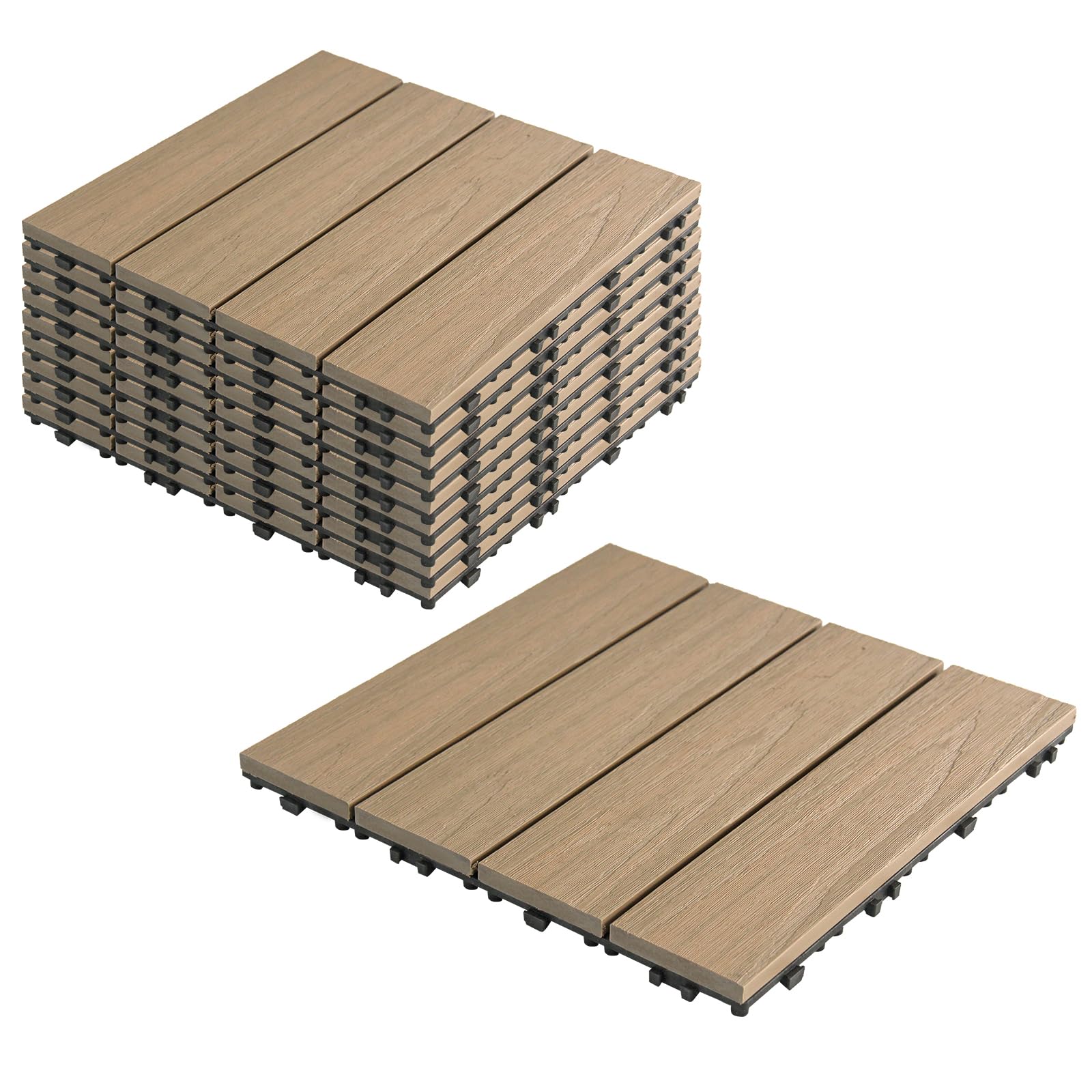 Amazon | ユーカー（Euker）ウッドパネル ウッドデッキ 人工木 30×30cm